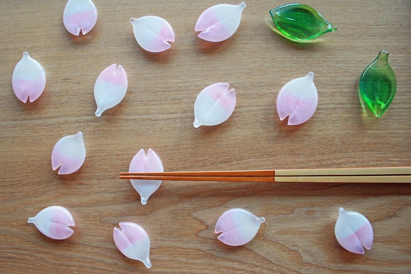 桜の箸置き - 厨房用具 - 玻璃 粉红色