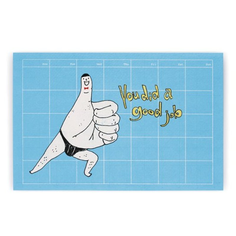 good job! / 明信片 - 卡片/明信片 - 纸 蓝色