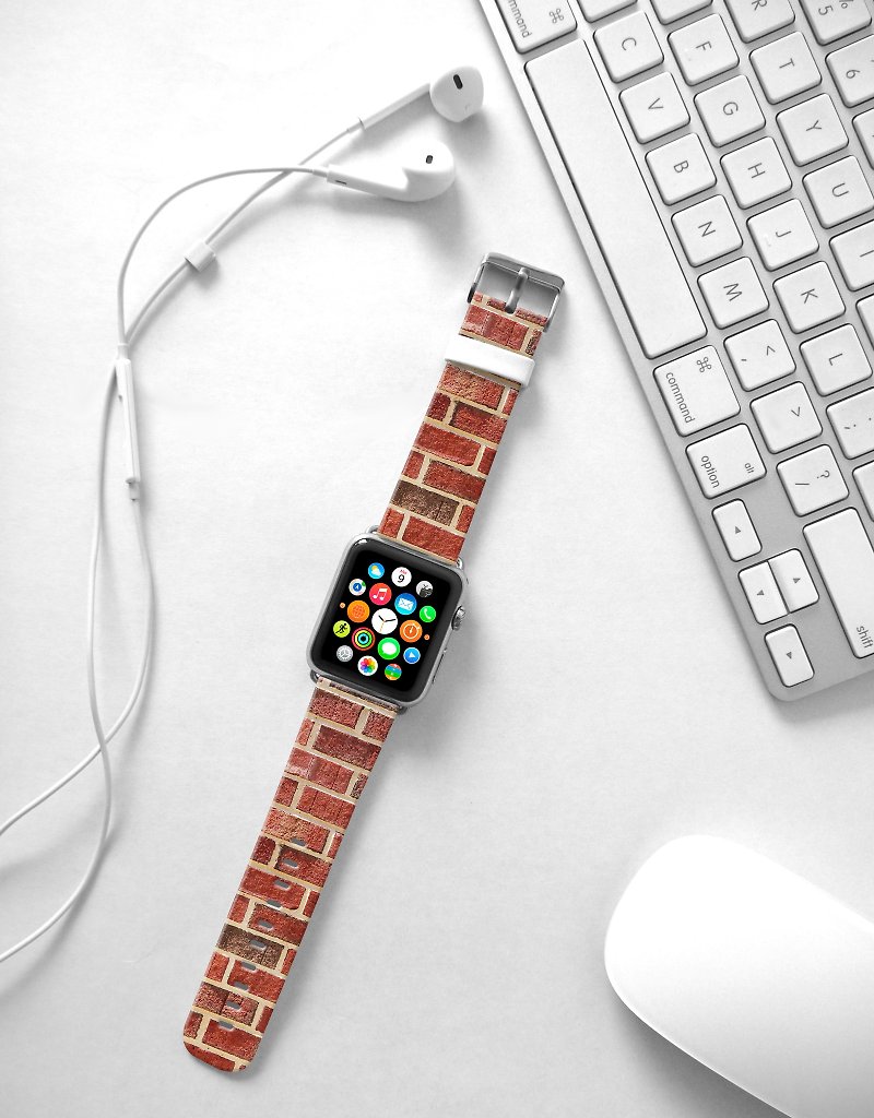Apple Watch Series 1 , Series 2, Series 3 - Apple Watch 真皮手表带，适用于Apple Watch 及 Apple Watch Sport - Freshion 香港原创设计师品牌 - 红砖墙 - 表带 - 真皮 