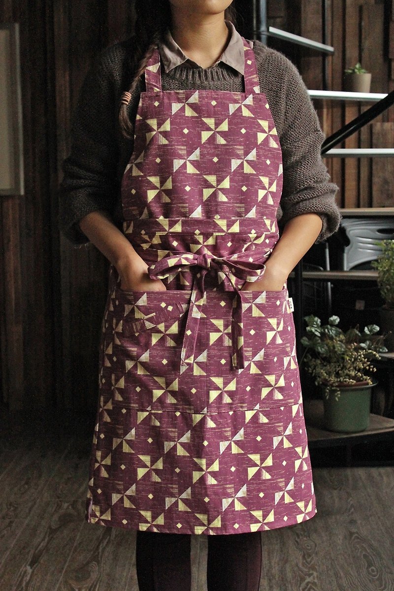 2014春季拼木纹系列-全身/半身两用围裙/苋菜紫红色 Amaranth - 其他 - 其他材质 紫色
