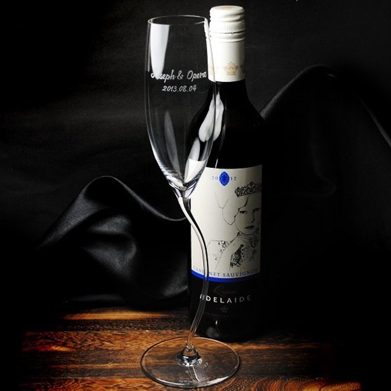 240cc【MSA】RONA Cassiopeia系列 香槟杯 无铅水晶玻璃雕刻 酒杯刻字 婚礼香槟送礼 - 其他 - 玻璃 