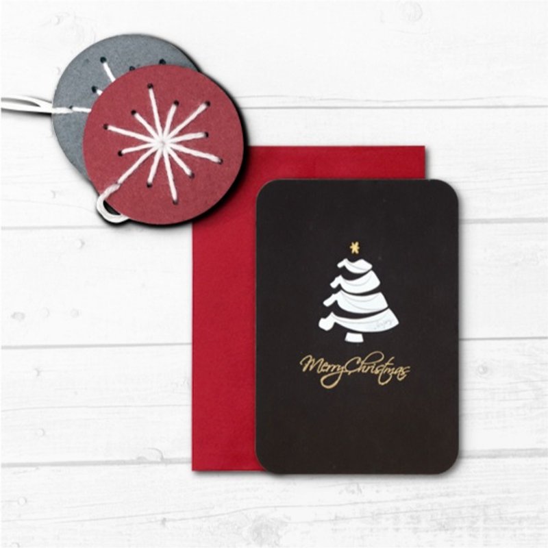 圣诞卡 Merry Chirstmas  交换礼物 万用卡片 明信片 墙饰 - 卡片/明信片 - 纸 黑色
