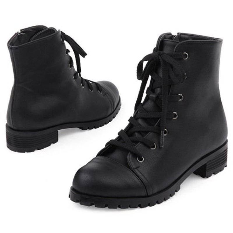 【秋冬鞋款】SPUR 现代时尚靴 FF7047 BLACK - 女款短靴 - 真皮 黑色