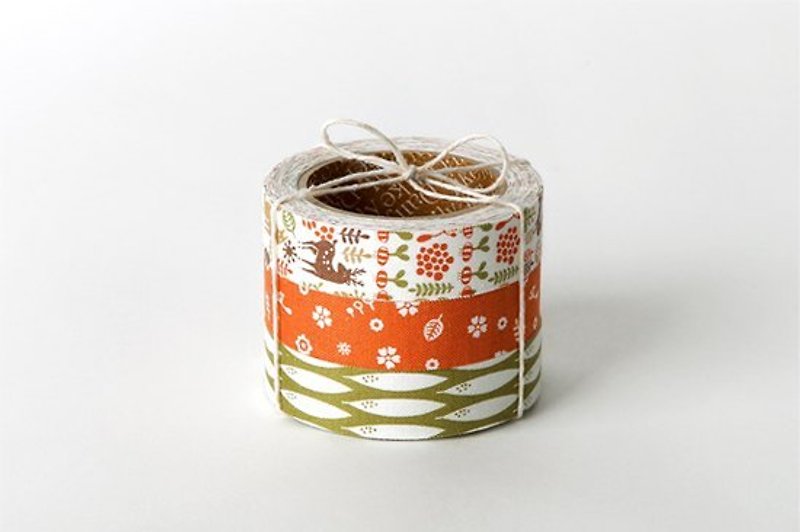 Dailylike fabric tape 北欧风布胶带(三入) 33-My Buddy,E2D54098 - 纸胶带 - 其他材质 橘色