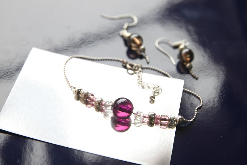 紫色果冻珠子手链 - 手链/手环 - 其他材质 紫色