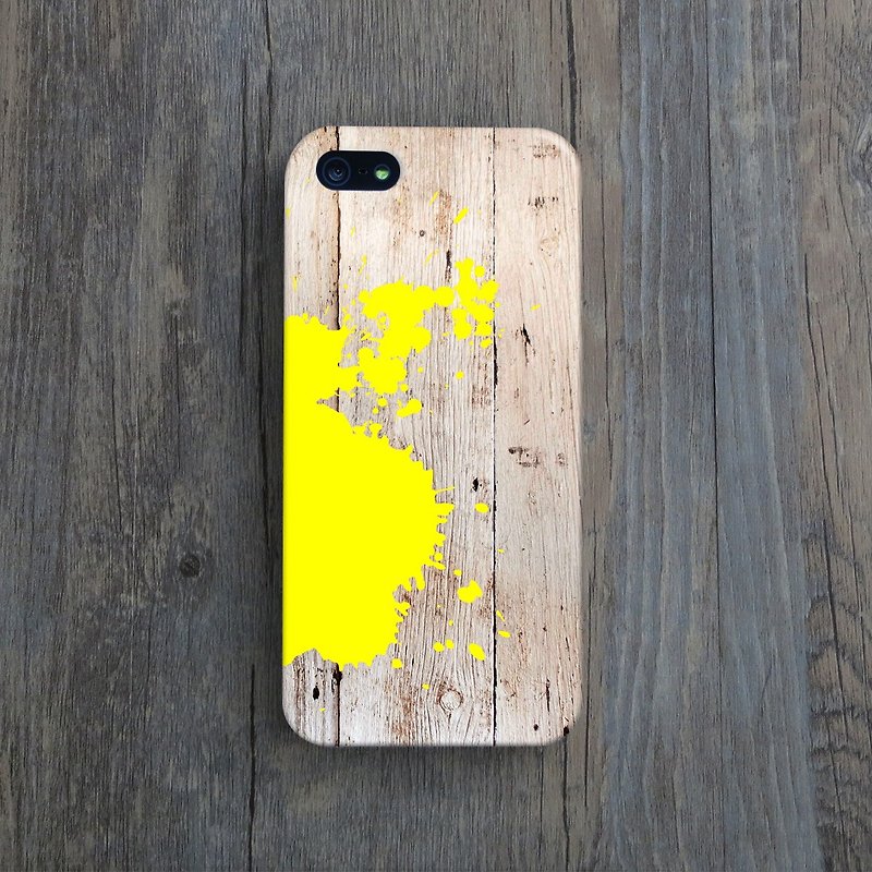 OneLittleForest - 原创手机保护壳- iPhone 4, iPhone 5, iPhone 5c- 荧光泼墨 - 手机壳/手机套 - 塑料 黄色