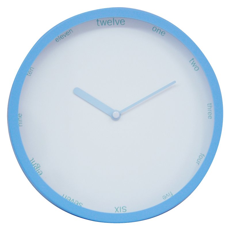 Simple - Blue Blue 挂钟 (塑胶) - 时钟/闹钟 - 塑料 多色