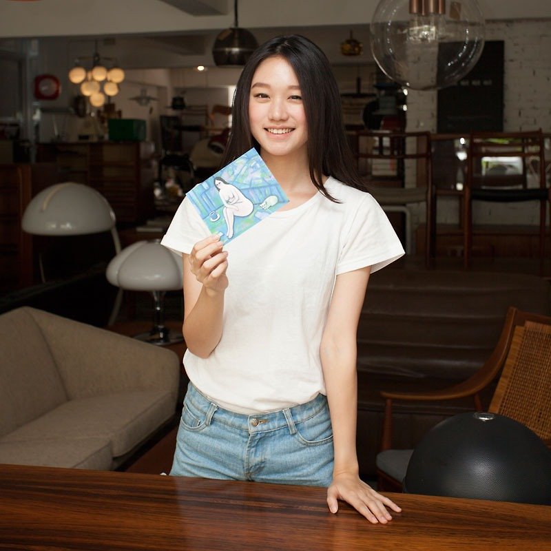 潘朝森 / 咖啡香 - 明信片 - 卡片/明信片 - 纸 蓝色