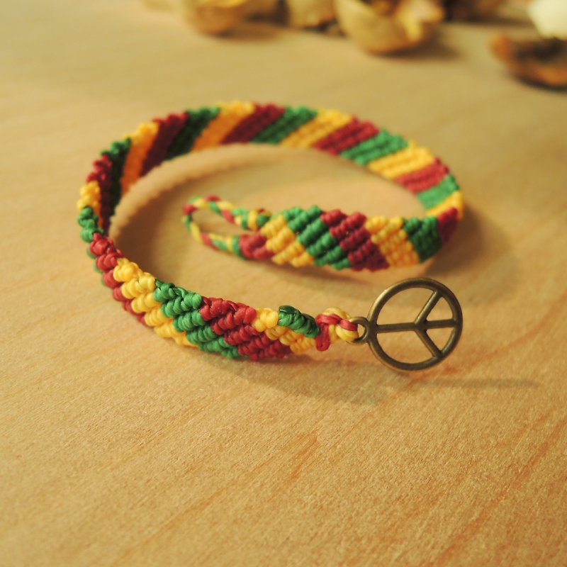 向Bob Marley致敬 之二 / 巴西蚕丝蜡线手环 - 手链/手环 - 防水材质 多色
