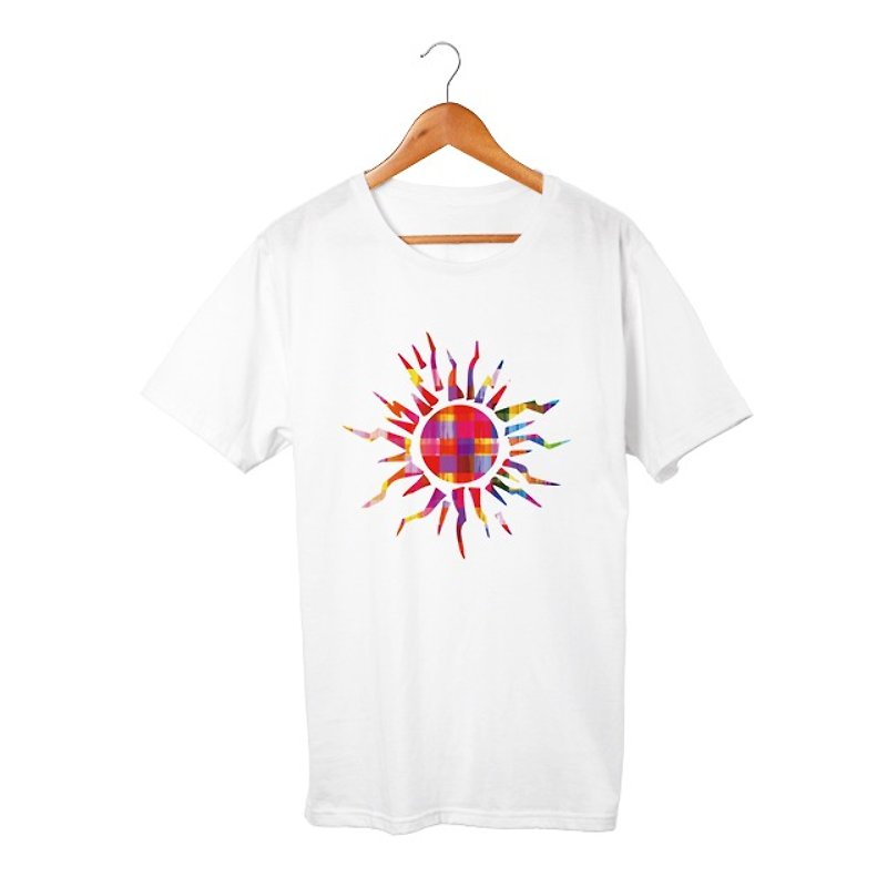 Sun T-shirt - 中性连帽卫衣/T 恤 - 棉．麻 白色
