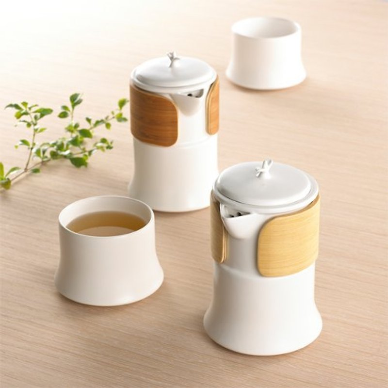 (限量)一心二叶沏茶组(竹环深浅随机) - 咖啡杯/马克杯 - 其他材质 白色