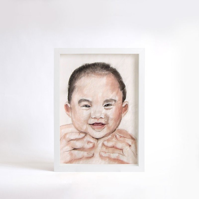 画像定製-赤子心之宝宝的晴雨表（含框） 卧房挂画无框画 A4 - 订制画像 - 纸 白色