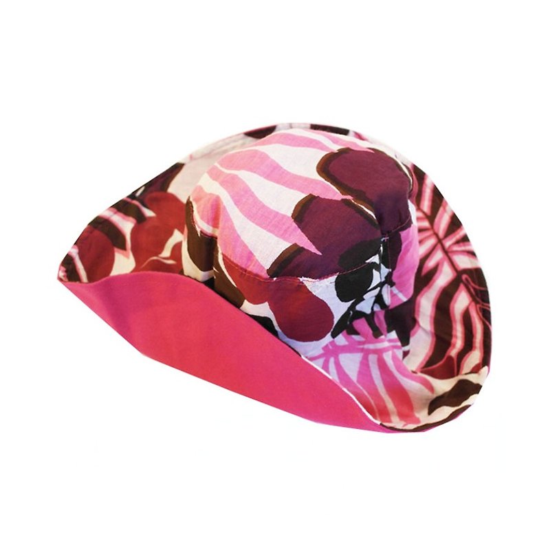 Boho Chic Style 淑女帽-粉红色花卉 - 帽子 - 棉．麻 粉红色
