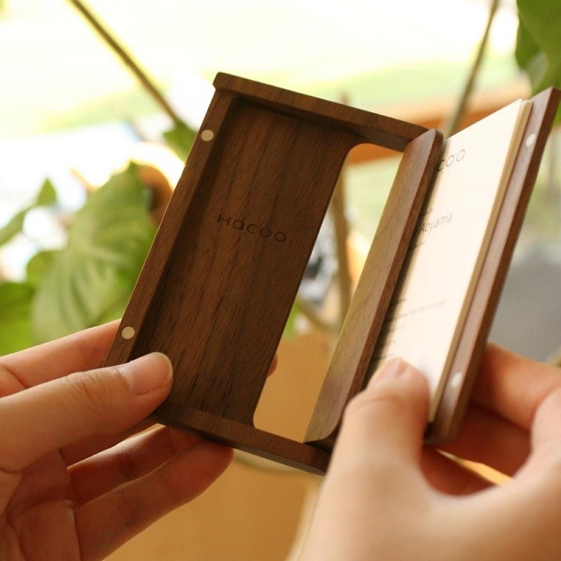 【现货】原木手工名片盒 - 名片夹/名片盒 - 木头 咖啡色