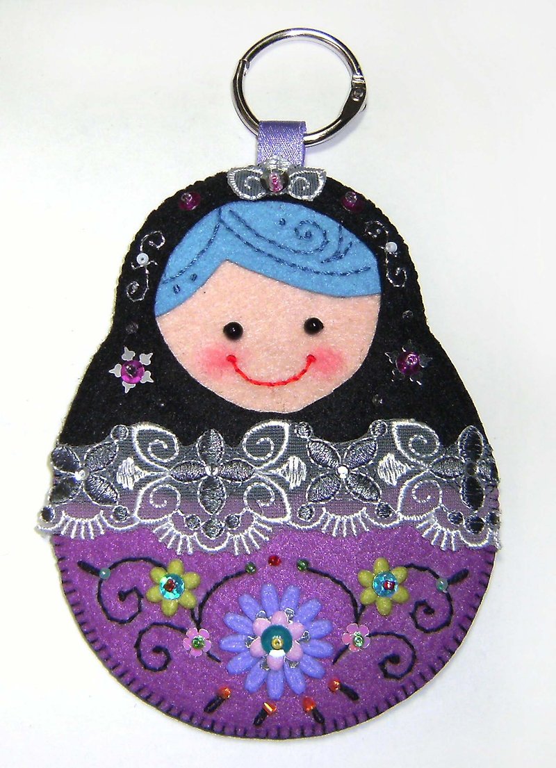 俄罗斯娃娃卡套-黑紫 - 证件套/卡套 - 其他材质 紫色
