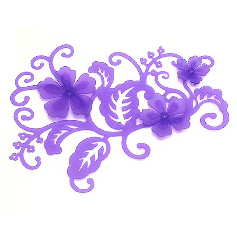 牡丹壁饰 CLEAR PURPLE 透明紫色 - 墙贴/壁贴 - 塑料 紫色