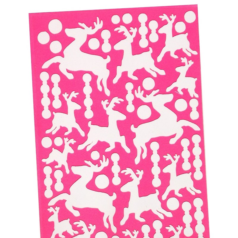 麋鹿贴纸 (96) - 贴纸 - 防水材质 白色