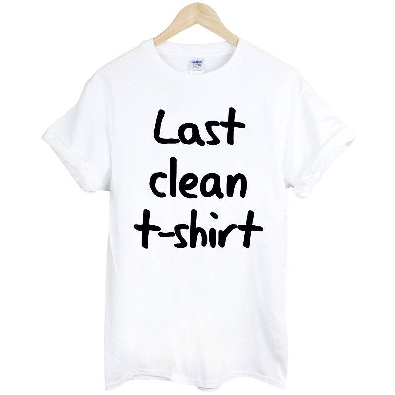 LAST CLEAN T-SHIRT #3短袖T恤-2色 最后一件干净的T恤 文青 艺术 设计 时髦 文字 时尚 - 男装上衣/T 恤 - 其他材质 多色