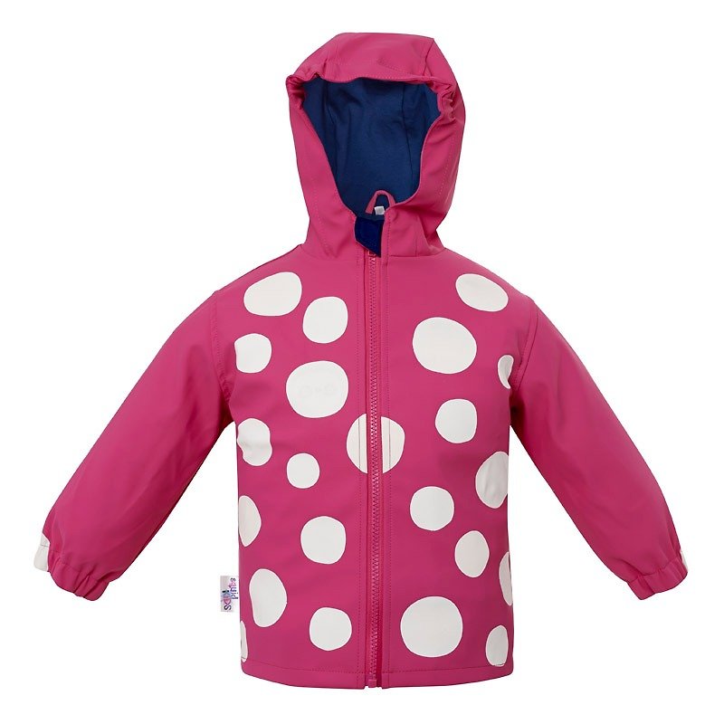 Squid Kids 【伦敦雨快乐变色系列】快乐变色外套 - 雨滴点点 - 雨伞/雨衣 - 防水材质 粉红色