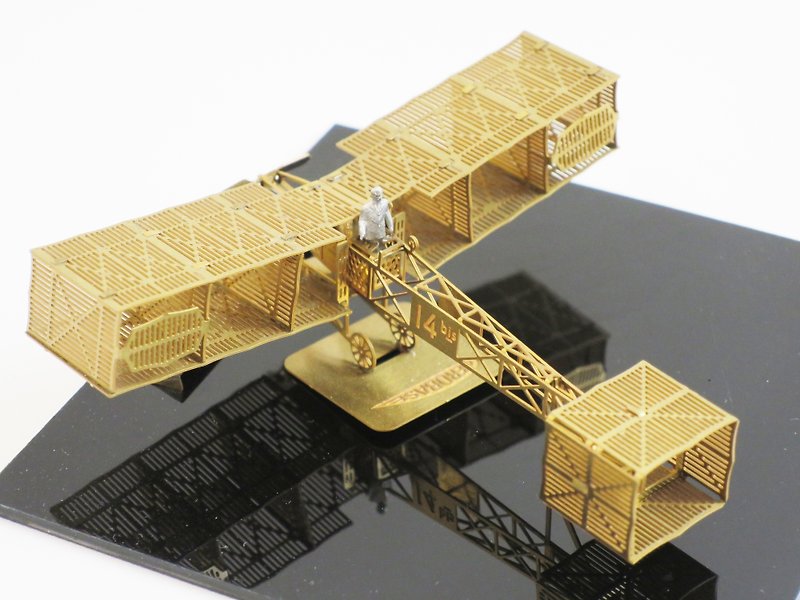 〔SUSS〕日本Aerobase 金属蚀刻模型组装人力飞机-Santos-Dumont 14bit黄铜板(1/160)-现货免运 - 其他 - 其他金属 金色