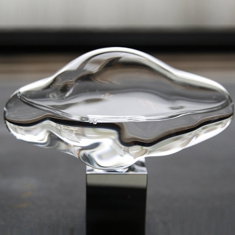 情人节 日本制【MSA 玻璃云】 景观云玻璃雕刻艺术 9cm - 其他 - 玻璃 黑色