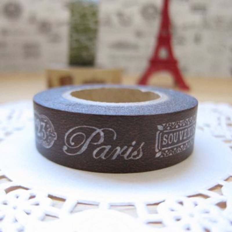 Marks Masking Tape 和纸胶带-单卷 巴黎街景款(MKTS-91 文字-咖啡) - 纸胶带 - 纸 咖啡色