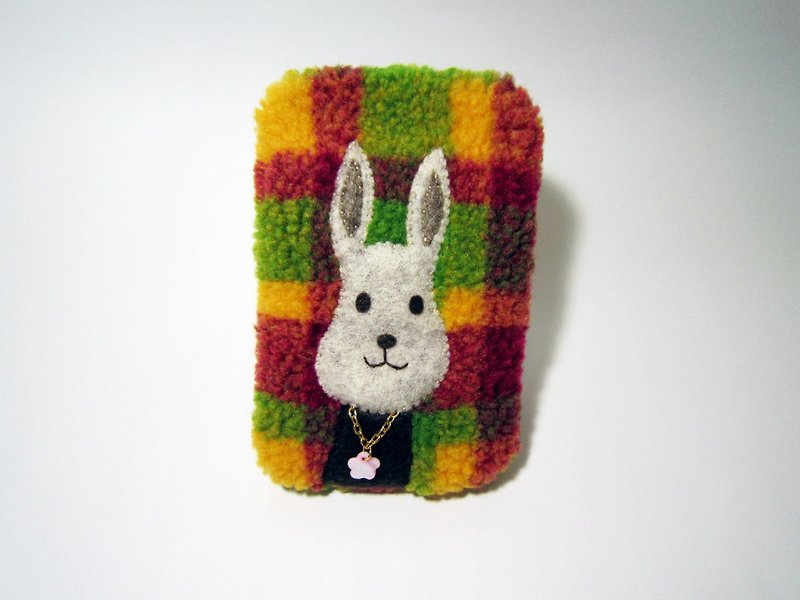 带项錬的兔兔手机袋 - 手机壳/手机套 - 其他材质 多色