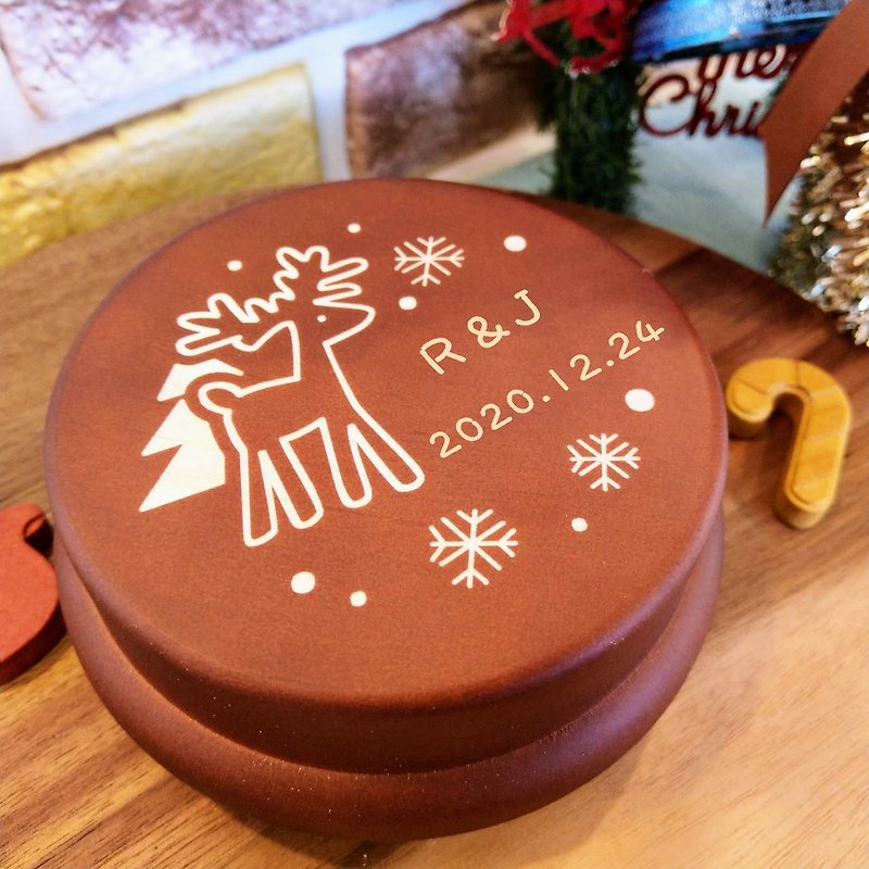 刻字款圣诞系列音乐盒-(图1~8)【圣诞礼物、交换礼物】 - 其他 - 木头 绿色
