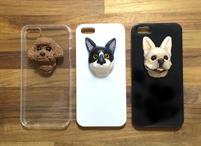 [斑马与狗] 手机壳 宠物公仔 公仔订做 猫公仔 狗公仔 定制化 iPhone - 其他 - 压克力 白色