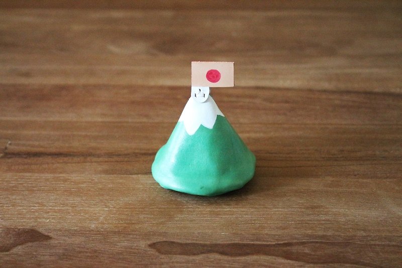 富士山小土丘-零钱包-绿 - 零钱包 - 真皮 绿色
