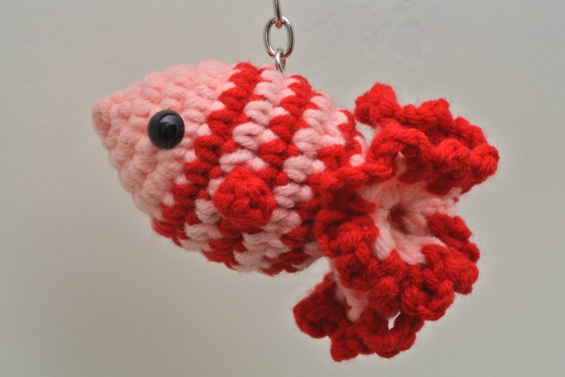 【Knitting】年年有余（鱼）系列-鸿图大展 - 钥匙链/钥匙包 - 其他材质 红色