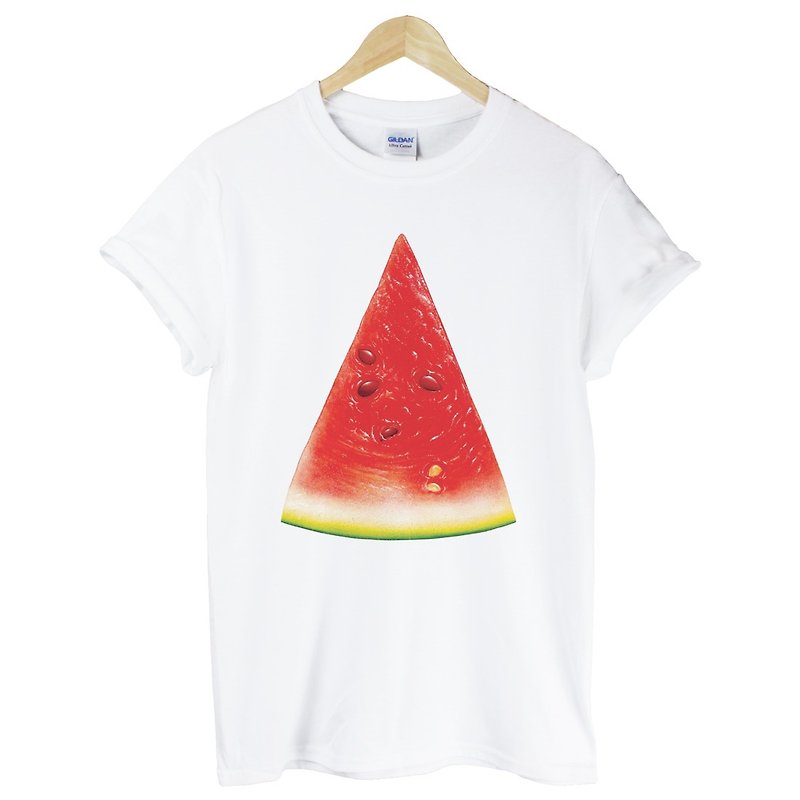 Watermelon短袖T恤-白色 西瓜 水果 夏天 设计 食物 幽默 - 男装上衣/T 恤 - 其他材质 白色