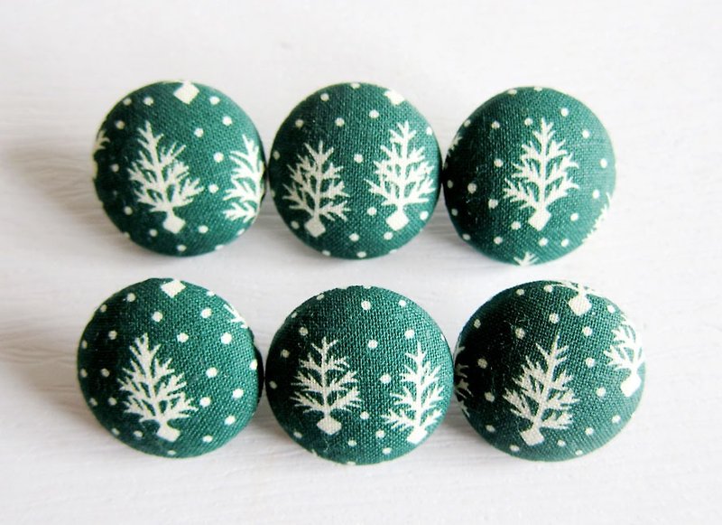 布扣 钮扣 针织 缝纫 手作材料 圣诞森林 DIY材料 - 编织/刺绣/羊毛毡/裁缝 - 棉．麻 绿色