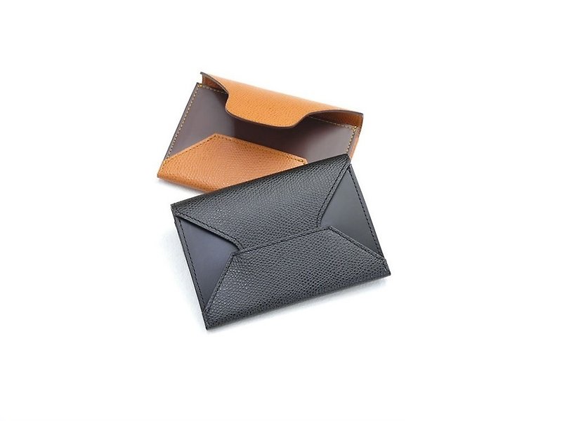 日本制【BEAM 信封式名片夹】压纹牛皮 玻璃牛皮 - 名片夹/名片盒 - 真皮 多色