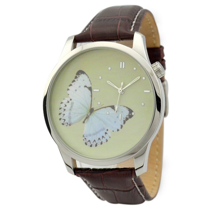 蝴蝶手表(白色) - 女表 - 其他金属 白色