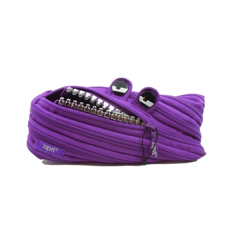 Zipit 怪兽拉链包钢牙版(中)-紫 - 化妆包/杂物包 - 其他材质 紫色