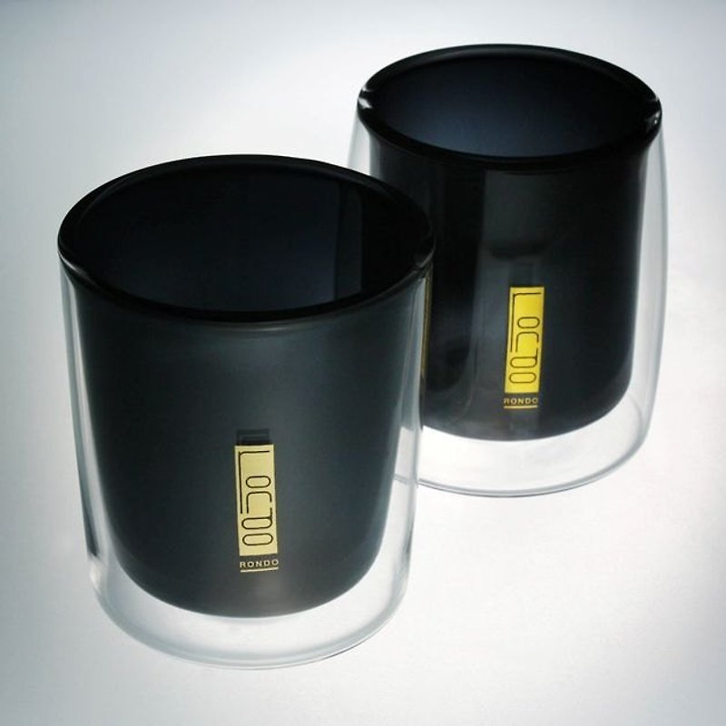 【rondo】 Black Cup 黑湛双层杯|玻璃杯 - 杯子 - 玻璃 黑色
