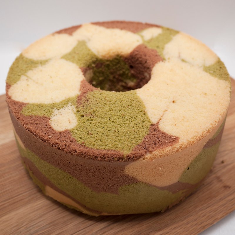 迷彩三色戚风蛋糕。8寸 - 蛋糕/甜点 - 新鲜食材 绿色