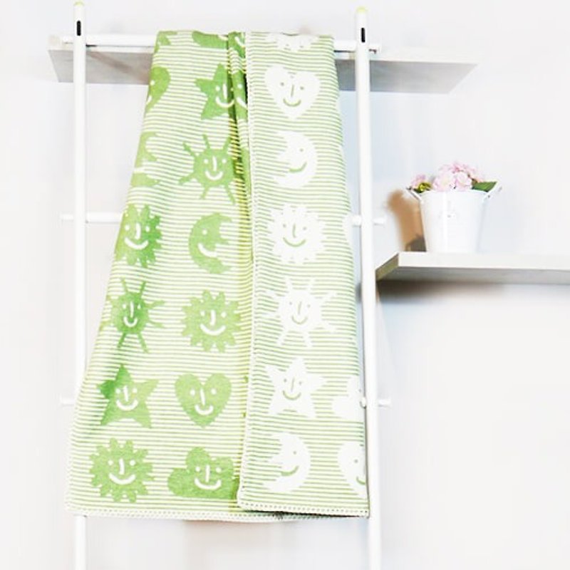 瑞典Klippan舒柔纯棉宝宝毯--小宇宙 绿色 - 被子/毛毯 - 棉．麻 绿色