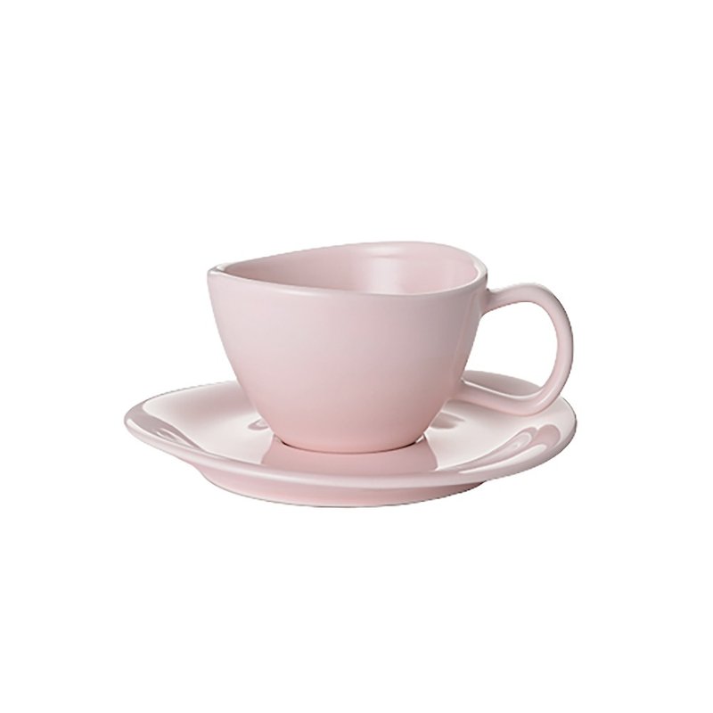 【花系列】花茶杯盘组 (粉色) - 咖啡杯/马克杯 - 其他材质 粉红色