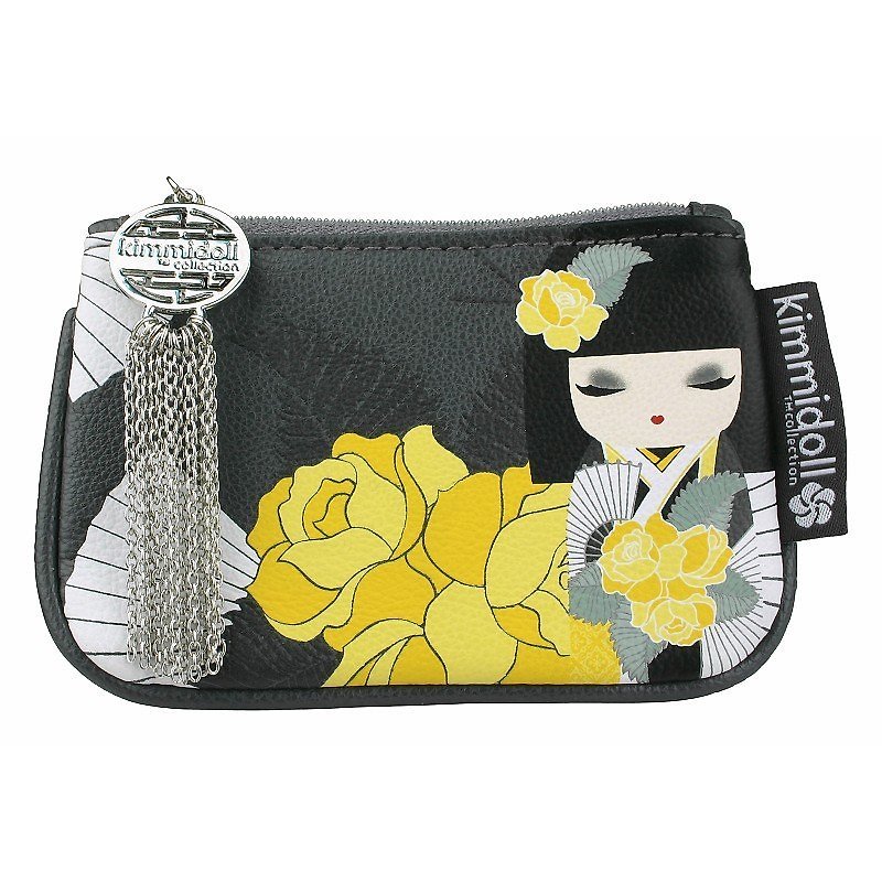 钱包/卡夹-Naomi 真诚美丽【Kimmidoll 和福娃娃】 - 皮夹/钱包 - 真皮 黄色