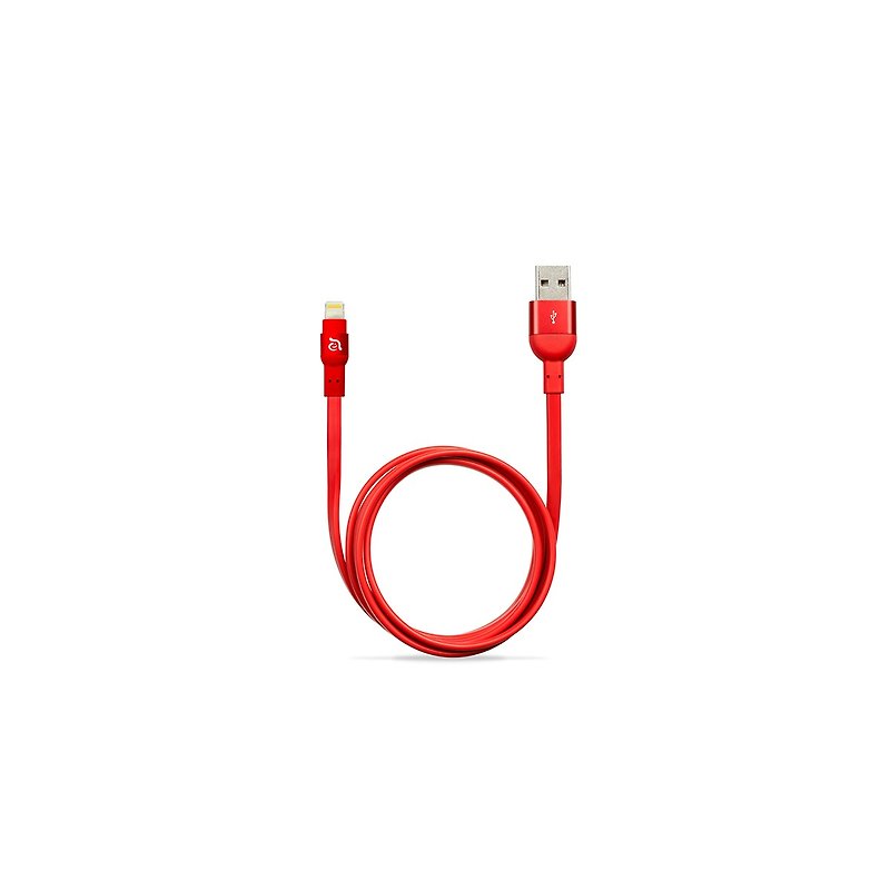 【Lightning - USB】PeAk 金属扁式传输线120cm 红4714781443500 - 其他 - 其他金属 红色
