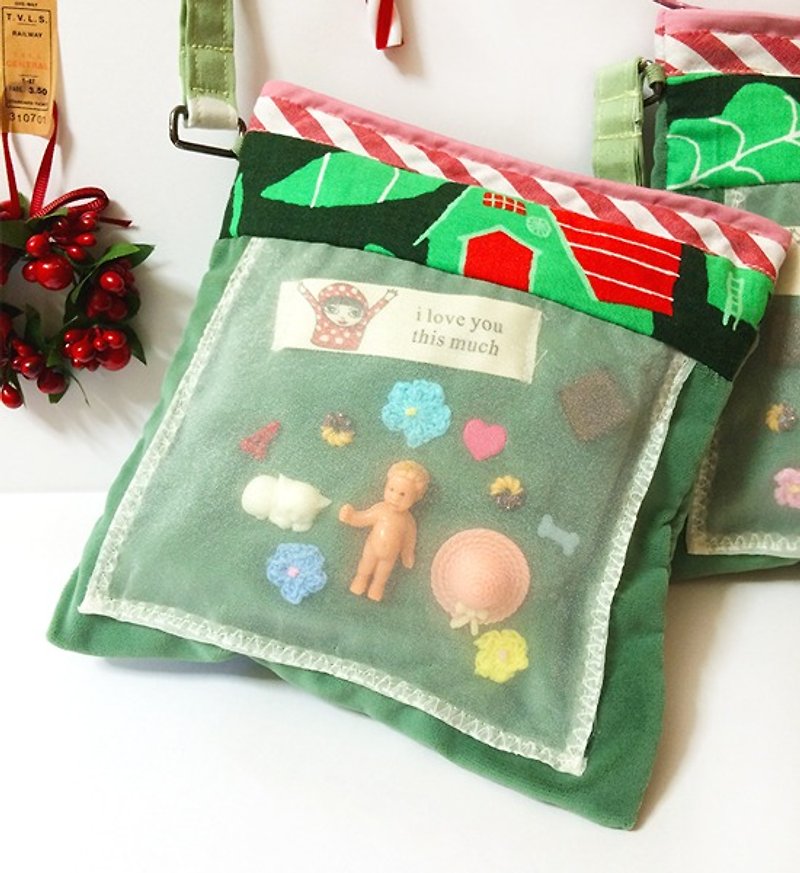 包邮!!圣诞老人的口袋-婴孩儿绒布小提包/杂物包 - 手提包/手提袋 - 其他材质 绿色