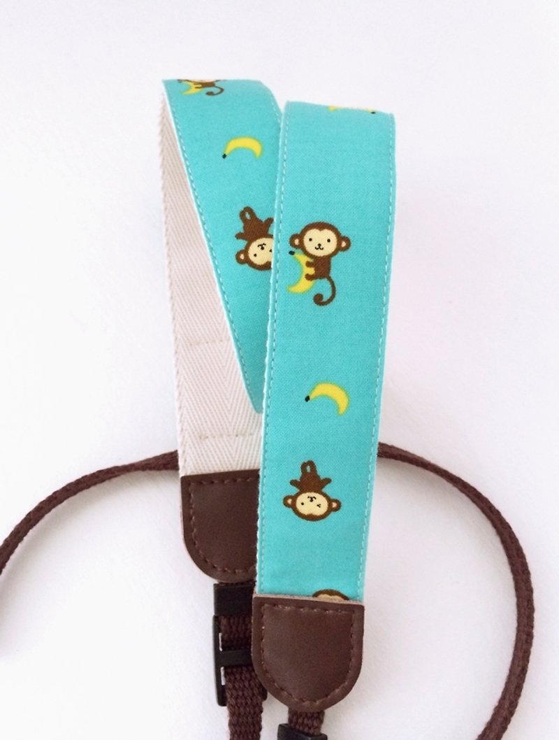 小猴子相机背带 - 证件套/卡套 - 棉．麻 绿色