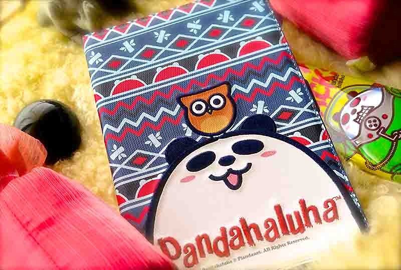 Pandahaluha iPad mini 1/2/3 Book Cover 猫熊刺绣iPad mini皮套 - 平板/电脑保护壳 - 聚酯纤维 蓝色
