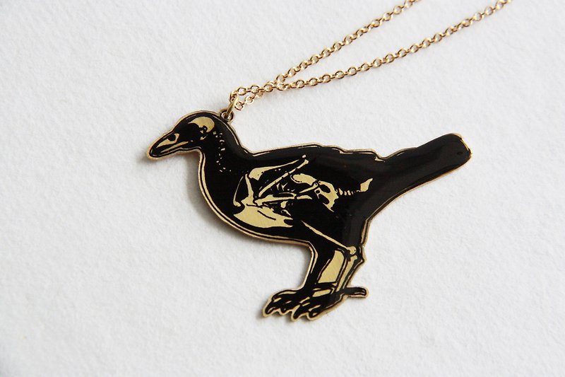 骷髅鸟项链 - 项链 - 其他金属 金色