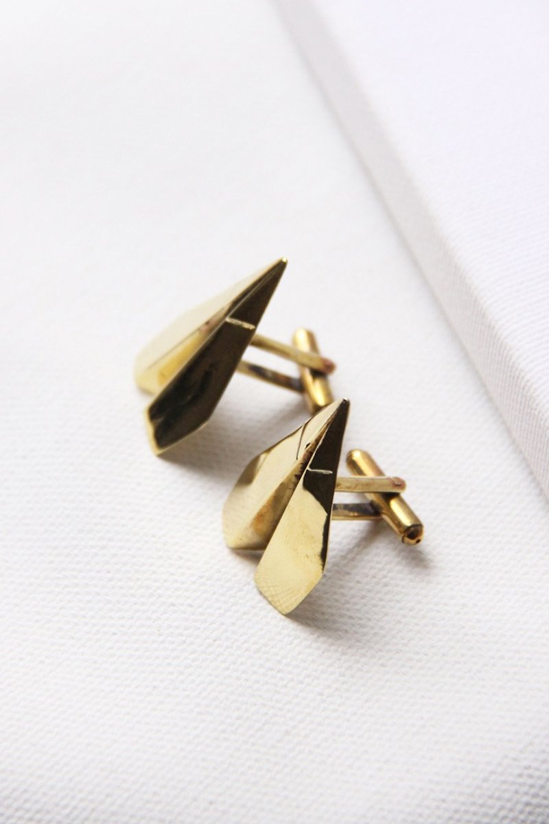 折纸飞机袖扣(cufflinkS) - 袖扣 - 铜/黄铜 金色