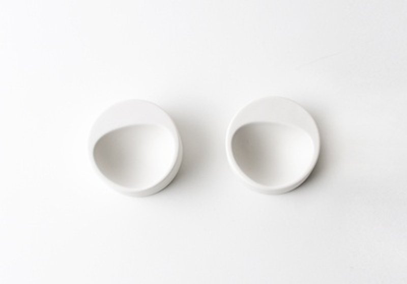 【一叶漱石双杯组 - 白】 茶杯  茶器  双人  结婚礼物  新居 - 茶具/茶杯 - 瓷 白色