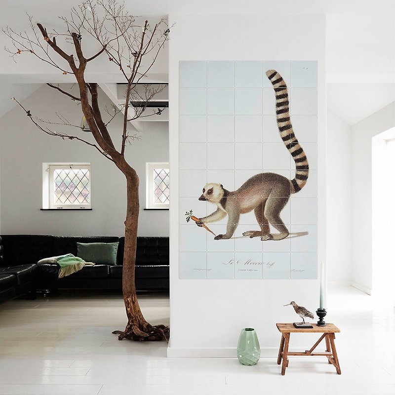 荷兰IXXI壁挂 环尾狐猴 Ring tailed Lemur - 摆饰 - 防水材质 白色