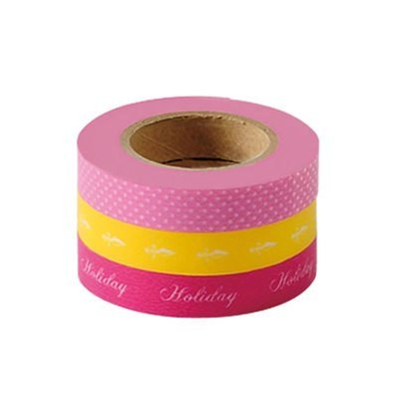 Marks Masking Tape MT和纸胶带 缤纷手帐款-粉红(DA-MKT4-PK) - 纸胶带 - 纸 粉红色